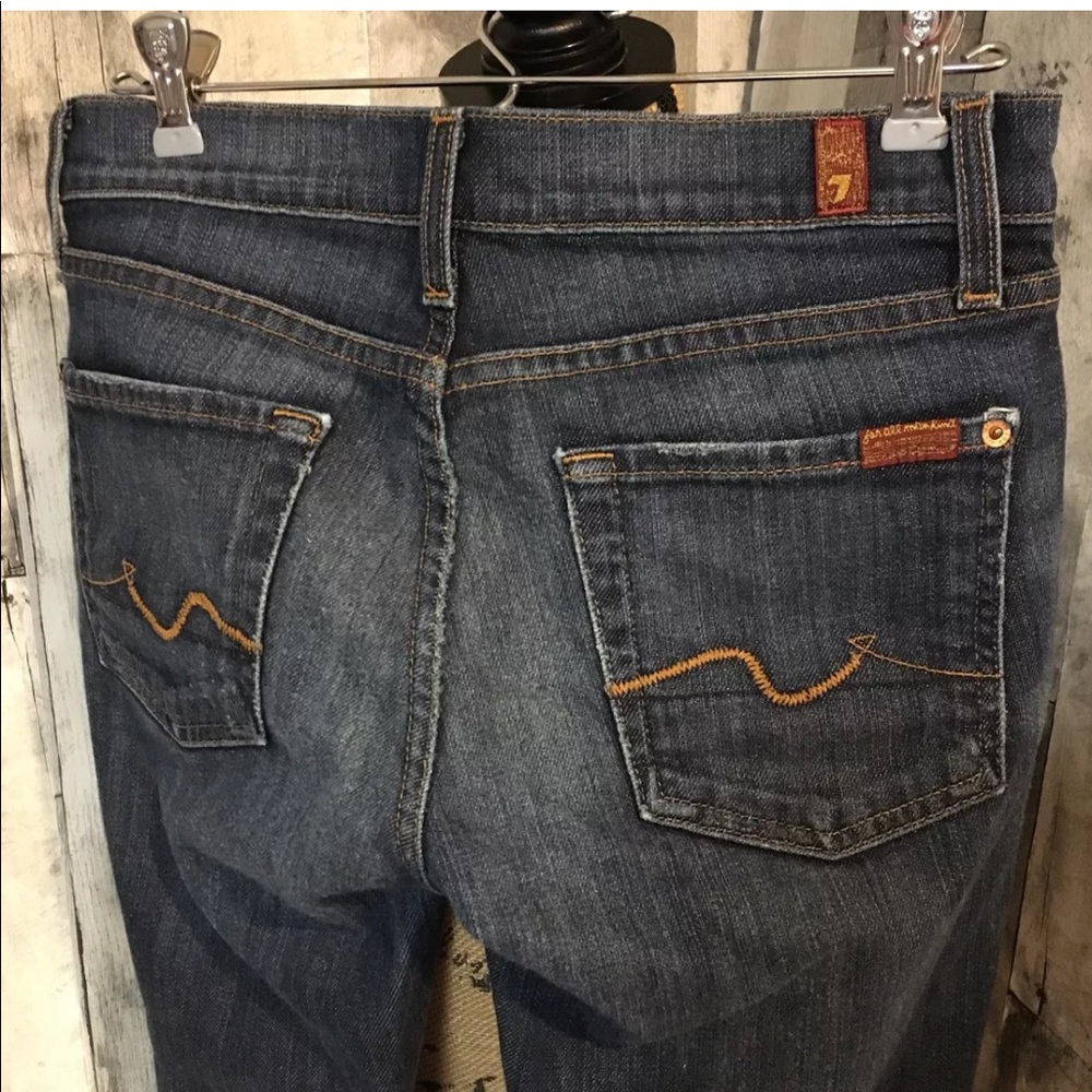 7 For All Mankind Bootcut Jeans 27 Distress Denim